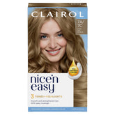 Clairol Nice'n Easy 7A/7C box with color swatches for natural-looking gray coverage.