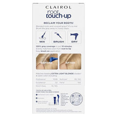 Clairol permanent dye bottle in 10 Extra Light Blonde shade for gray coverage.