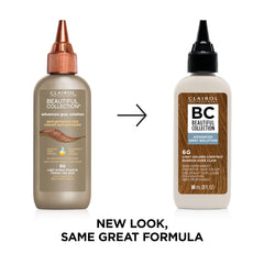 Clairol Professional AGS color application close-up with rich 6G shade.