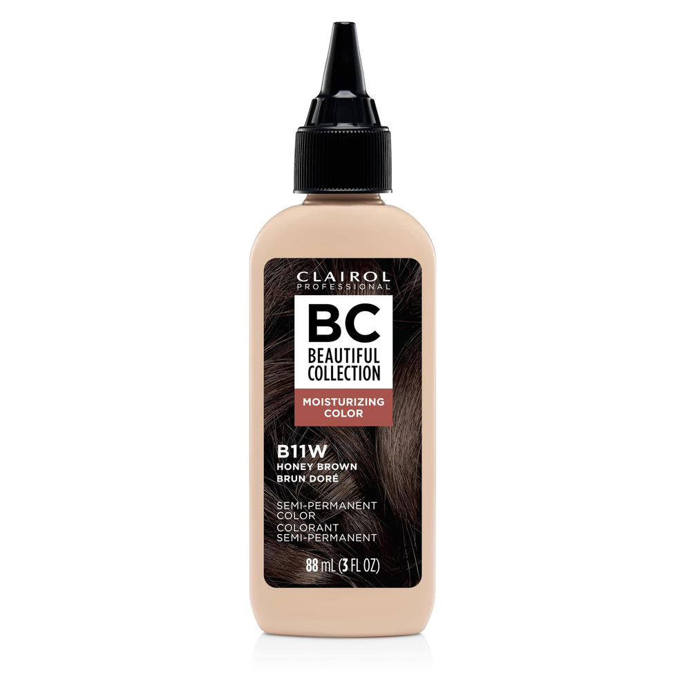 Clairol Professional Beautiful Collection 11W Honey Brown bottle for vibrant, long-lasting color.