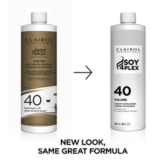 Clairol Professional Creme Developer pour demonstrates easy, direct-from-bottle application.