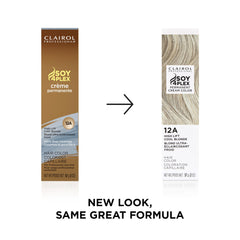 Clairol Professional Creme Permanente color swatches displaying cool blonde options