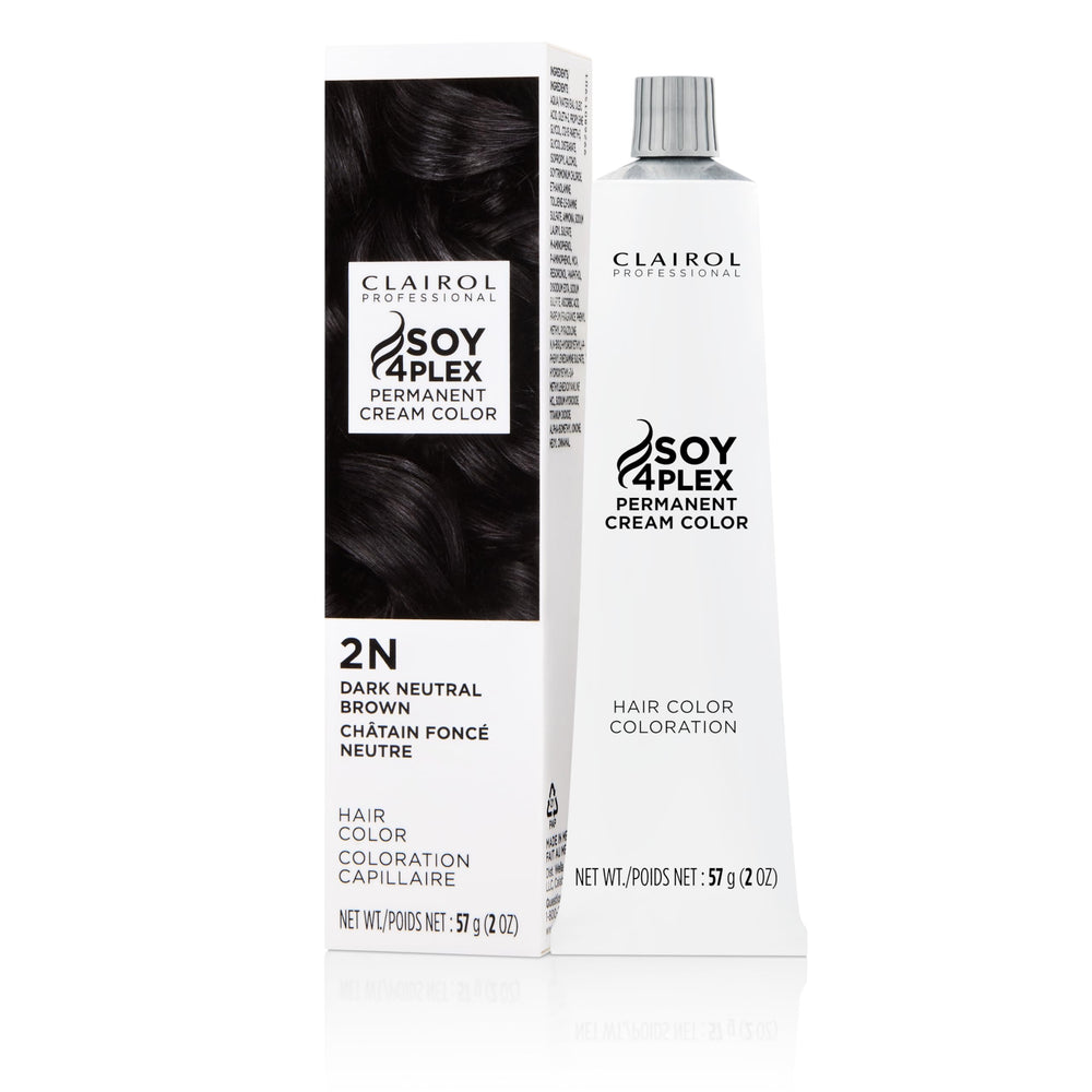 Clairol Professional Creme Permanente 2n bottle showing rich color and conditioning shine