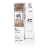 Clairol Professional Crème Permanente 8A shade swatch for a cool blonde look.