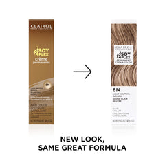 Clairol Professional Creme Permanente 8N swatches reveal neutral blonde tones