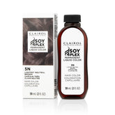 Clairol Professional Liquicolor permanent hair color bottle shows neutral brown shade with conditioning benefits.