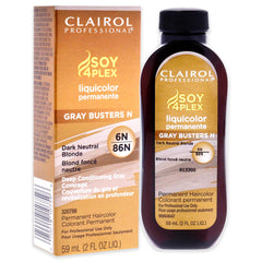 Clairol Professional Liquicolor bottle highlights SOY4PLEX conditioning technology for shiny, healthy-looking color