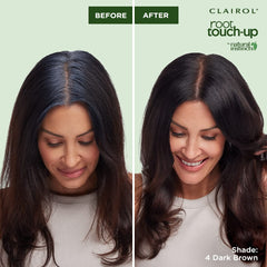 Precise applicator brush guides even root coverage.