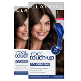 Clairol Root Touch-Up bottle and brush for quick at-home color refresh.