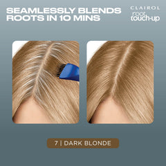 Clairol Root Touch-Up ColorBlend technology blends regrowth with existing shade
