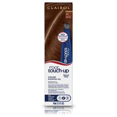Clairol Root Touch-Up gel applying color to 5R Auburn red for quick gray blending