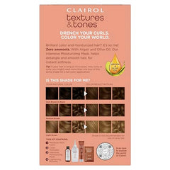 Clairol Textures and Tones Honey Blonde packaging highlights zero ammonia formula for gentler coloring