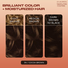 Clairol Textures & Tones textured hair system guide demonstrates care for natural or relaxed textures