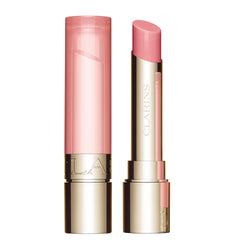 Clarins Lip Oil Balm pale pink swatch for a sheer shine and hydration boost.