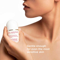 Clarins Roll-On packaging and label close-up.