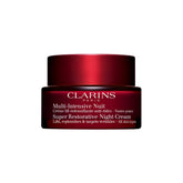 Clarins Crema Nocturna Restauradora con textura cremosa para piel madura.