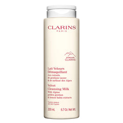 Clarins Velvet Cleansing Milk bottle for a gentle daily cleanse.