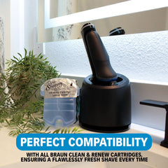 Clark Shaving Co. eco-friendly refill packaging emphasizes reduced plastic waste.