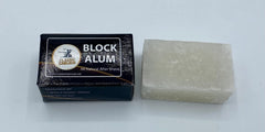 Classic Samurai Block Alum post-shave stone travel usage for on-the-go grooming.