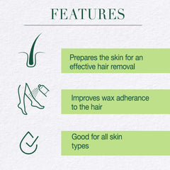Clean + Easy Cleanse pre-wax cleanser shows no residue after drying for clean waxing