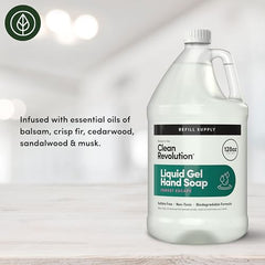 Clean Revolution Botella 128 oz Forest Escape: gran formato para rellenar y reducir residuos