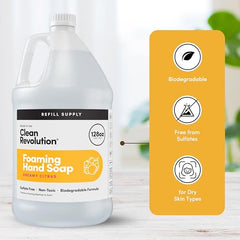 Hands using Dreamy Citrus foaming soap for smooth, gentle washing