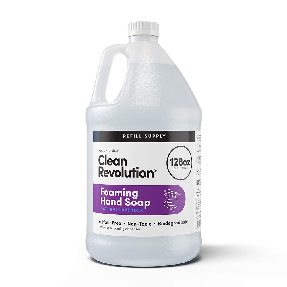 Clean Revolution jabon espumoso en dispensador listo para uso diario, piel suave