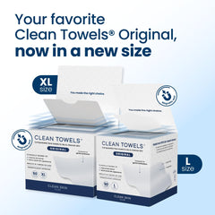 CLEAN SKIN CLUB, toallitas faciales desechables, secado suave para piel sensible.