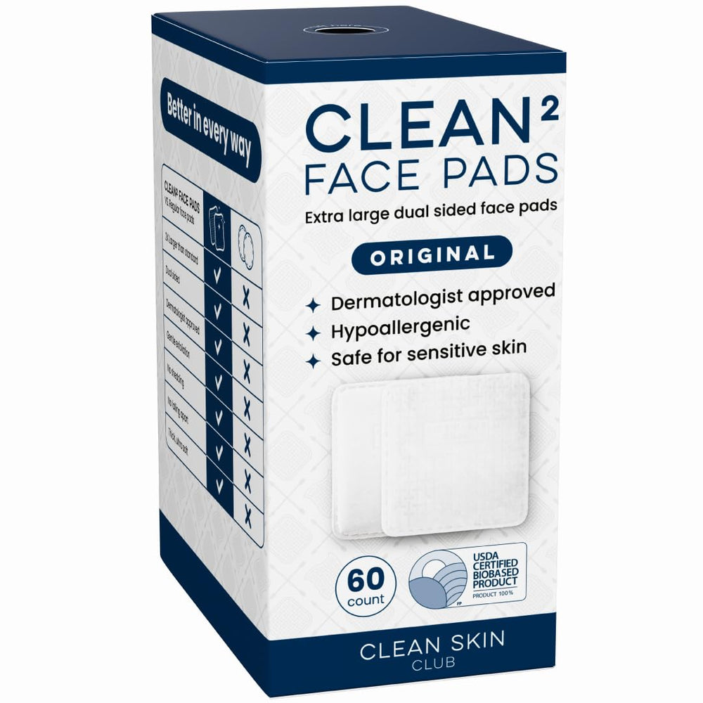 Clean Skin Club Clean² Pads 2.0 textured side for gentle exfoliation and cleansing.