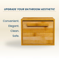 Clean Skin Club disposable face towels holder on counter