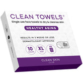 Clean Skin Club toallas faciales XL para viaje, suavidad y comodidad en cualquier lugar.