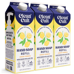 Jabón líquido para manos Cleancult con limon-verbena, limpieza suave.