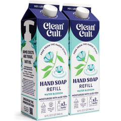 Cleancult Jabón líquido Water Blossom: relleno ecológico para manos suaves.