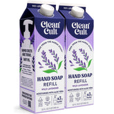 Cleancult liquid hand soap refill with wild lavender for moisturized cleansing.