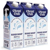 Cleancult Sea Minerals refill bottle showing gentle cleansing for sensitive skin.