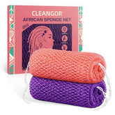 CLEANGOR African Net Sponge with Knots delivers delicate exfoliation for smoother skin.
