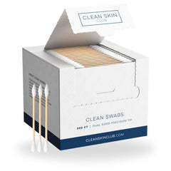 Clean Skin Club Clean Swabs with dual sided tips for precise makeup corrections
