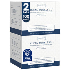Clean Skin Club Clean Towels XL pack front view for easy skincare