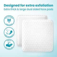 Close-up of Clean² dual-texture pad for gentle exfoliation