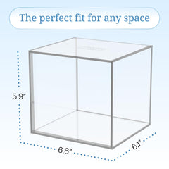 CLEAN SKIN CLUB clear acrylic box on bathroom counter keeps supplies within reach.