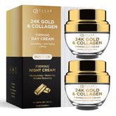 Clear Beauty crema rostro 24K oro y colágeno, aporta hidratación y luminosidad.