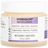 CLEARSTEM HYDRAGLOW bottle front for nighttime hydration and renewal.