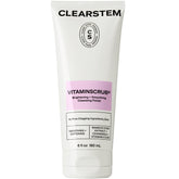 CLEARSTEM VitaminScrub bottle front showing antioxidant exfoliating cleanser for radiant skin.