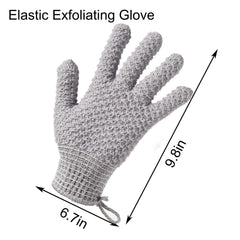 CLEEDY gloves show dual-texture nylon for soft and robust exfoliation on skin.
