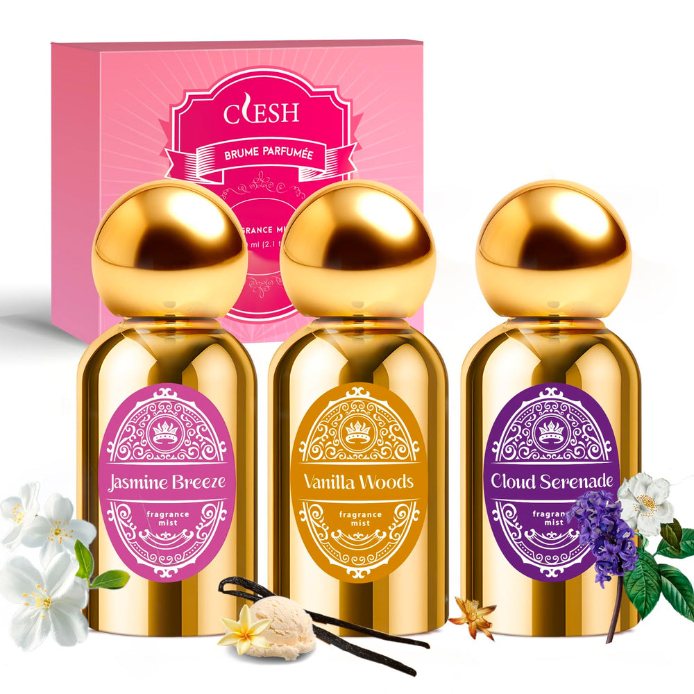 CLESH Vanilla Woods bottle-front offers a soothing, long-lasting scent for daily freshness.