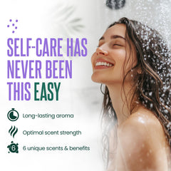 Tableta de ducha aromática Cleverfy mentol-eucalipto para claridad mental.