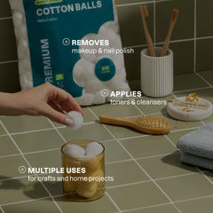 Soft, absorbent fibers provide gentle use on the face and beyond.