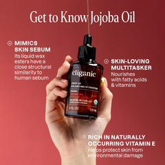 Uso facial, cabello y cuerpo con Cliganic Jojoba Oil, base multiuso