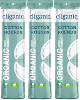 Cliganic Organic Cotton Rounds packaging varies for eco-friendly makeup removal.