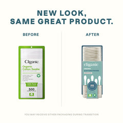 Cliganic pure natural cotton absorbent buds ideal for makeup application and removal.